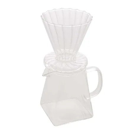 Cafeteira e suporte para filtro de vidro borossilicato